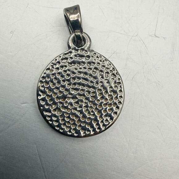 Vintage Initial C Pendant Silver Tone Rhinestone Letter Charm Necklace - Picture 5 of 5